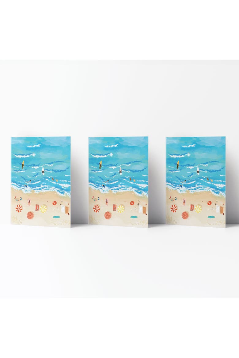 Everyday Greeting Card Pack (3ct) "Beach People", Main, color, Multi-Pack