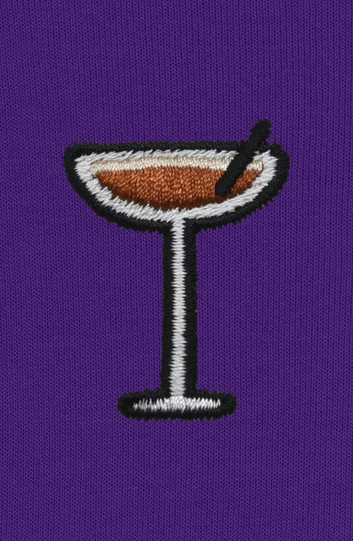 Shop Dalix Espresso Martini Cropped Hoodie In Team Purple