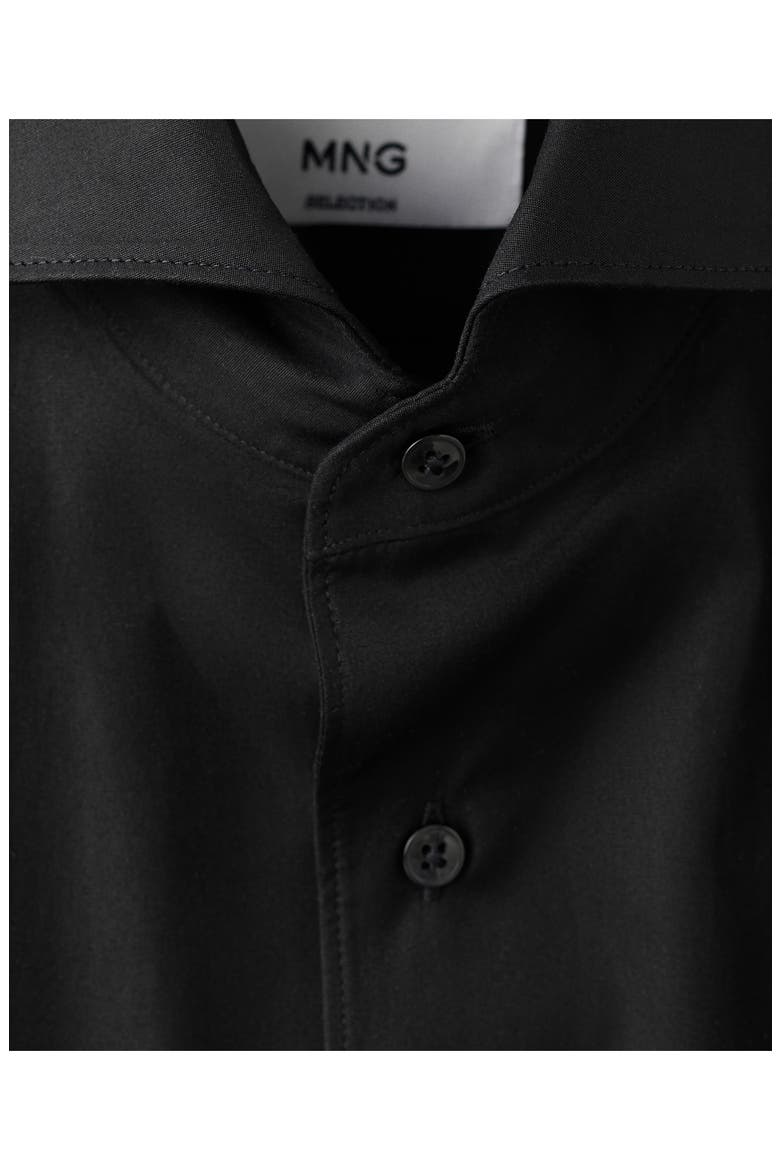 Regular Fit Cotton Button-Up Shirt, Alternate, color, BLACK