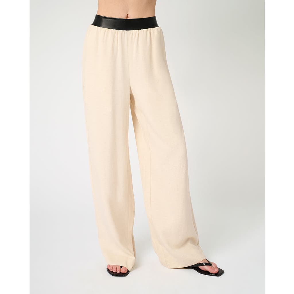 Shop Weworewhat Straight Leg Pant In Black/taupe