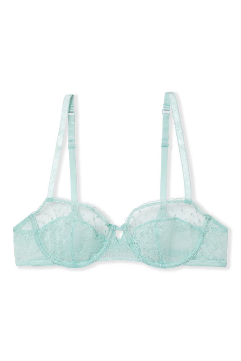 Plume N°9 Underwire Balconette Bra, Alternate, color, BLUE GREEN