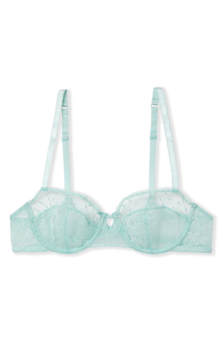 Etam Plume N°9 Underwire Balconette Bra, Alternate, color, Blue Green