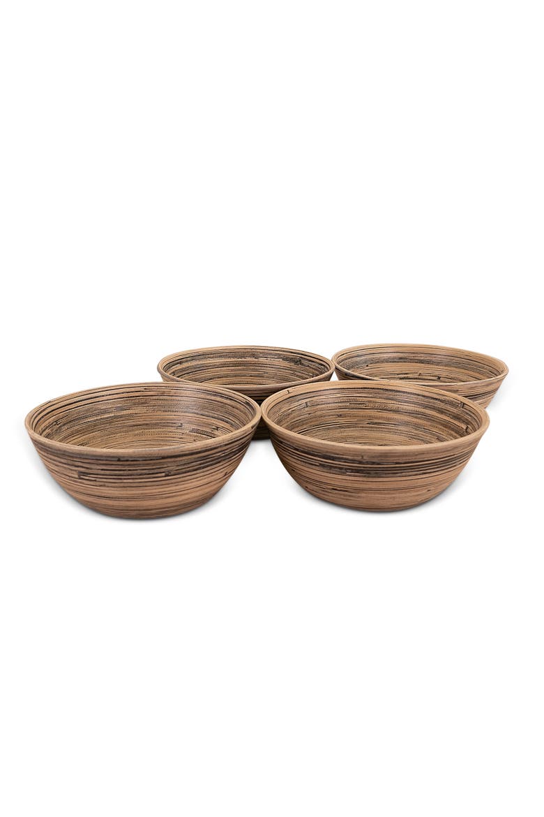 Salad Bowl Set, 8 Inch x 4, Main, color, Black