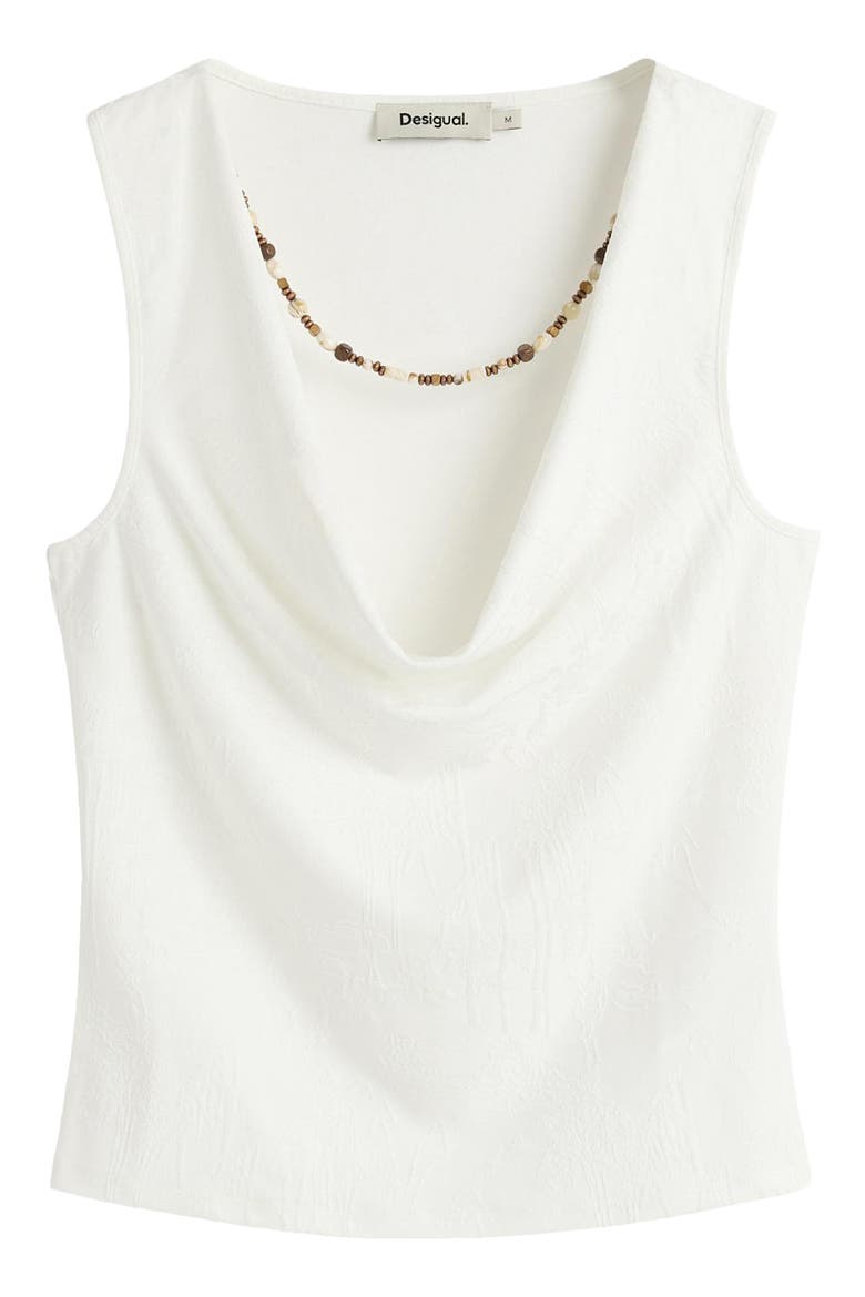 Cowl Neck Sleeveless Top, Alternate, color, WHITE