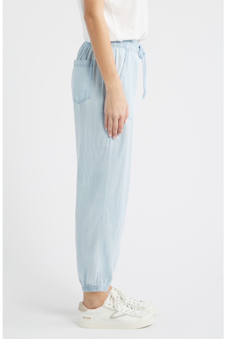 Andi Chambray Drawstring Joggers, Alternate, color, BLEACH WASH