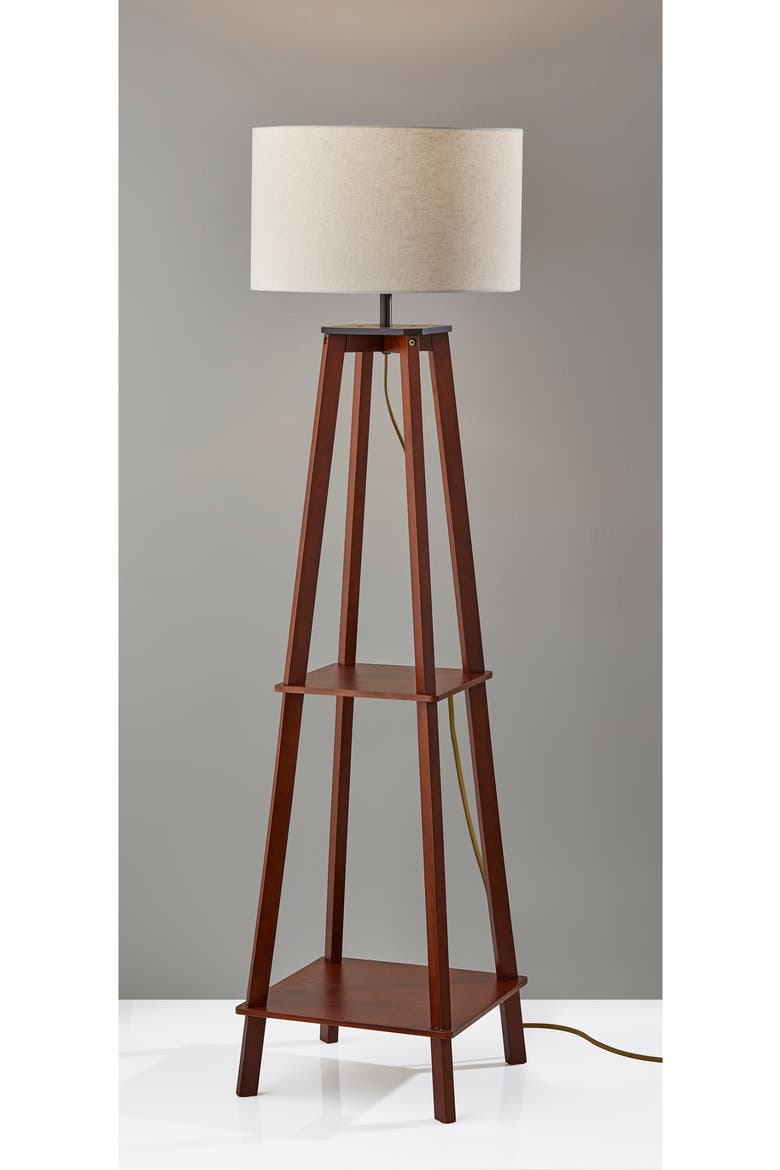 Kirby Shelf Floor Lamp, Alternate, color, WALNUT WOOD