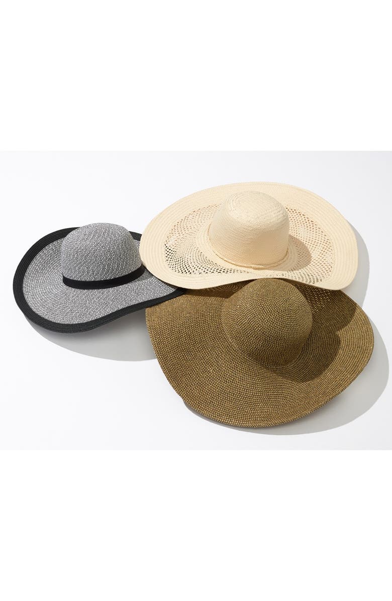 Phase 3 Metallic Floppy Straw Hat, Alternate, color,