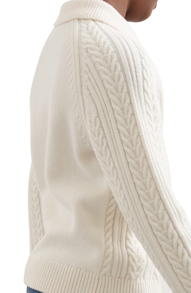 Reiss Kids' Evesham Polo Sweater, Alternate, color, Off White