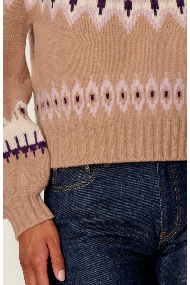Allie Fair Isle Sweater, Alternate, color, Cedar Fair Isle