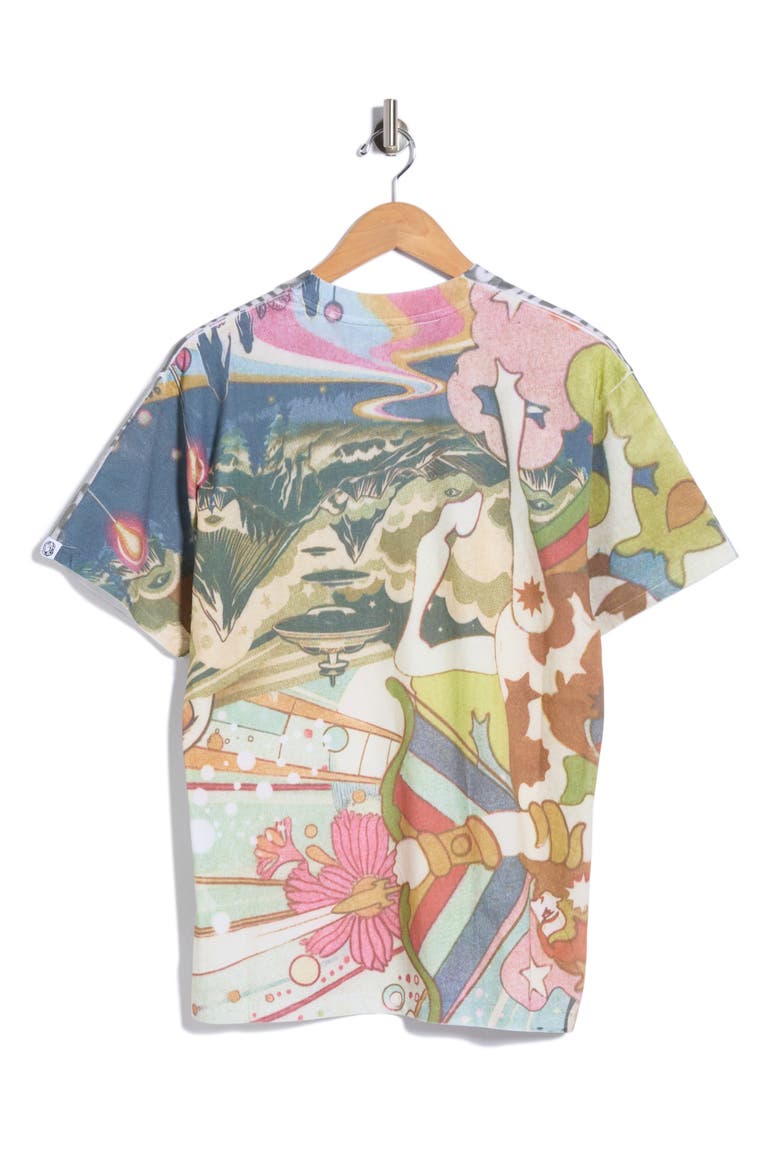BB News Oversize Cotton Graphic T-Shirt, Alternate, color, WHITE