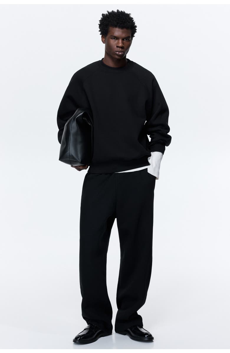 H&M Oversized Fit Sweatshirt, Alternate, color, Black