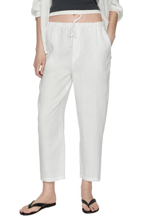 Linen Drawstring Pants