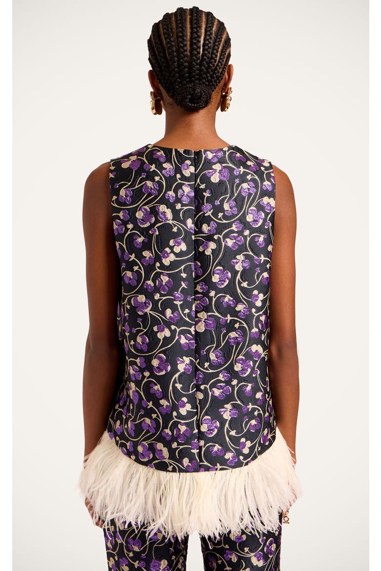 La Scala Top, Alternate, color, Honeysuckle Jacquard Black