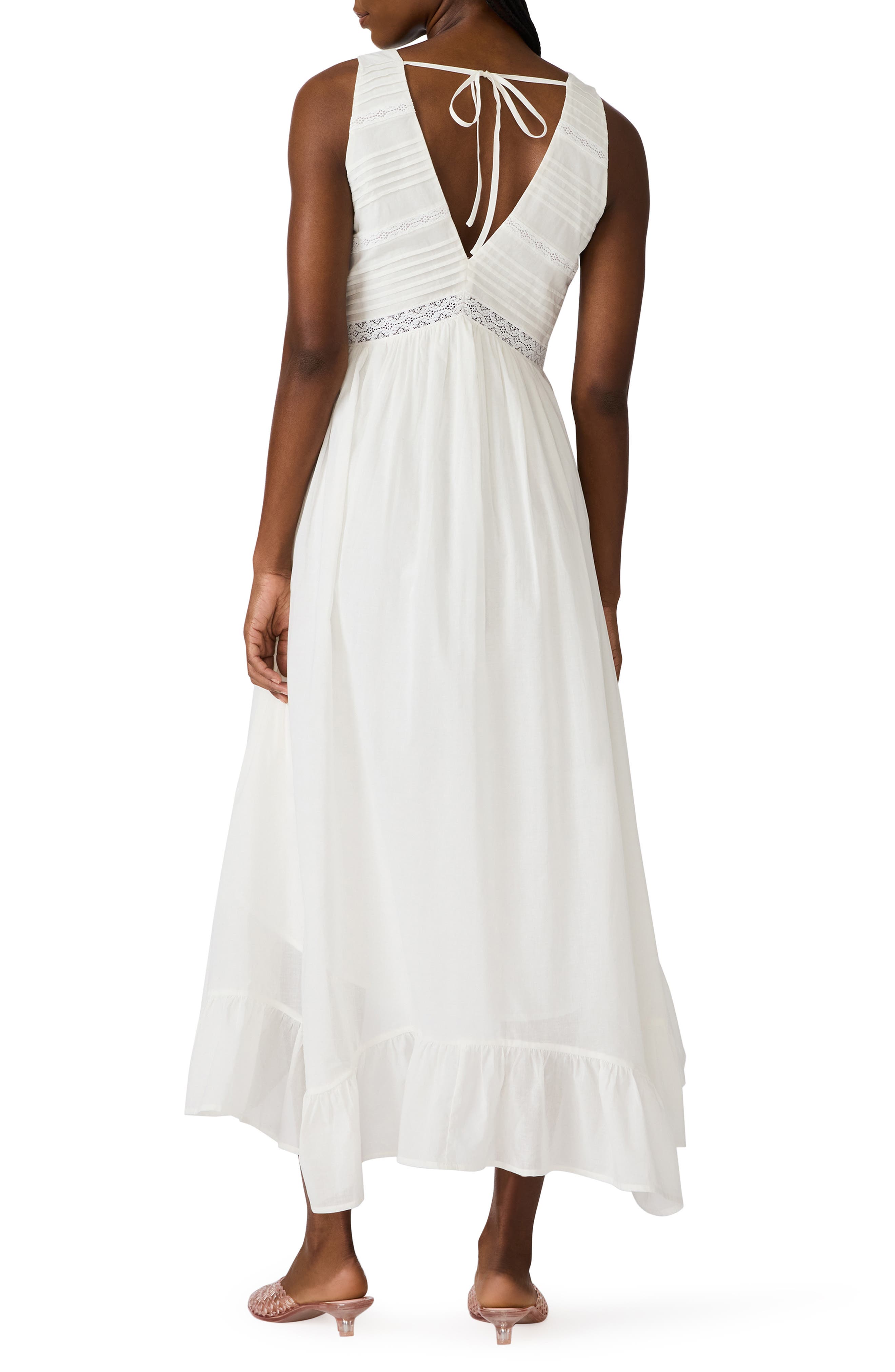 Miah Lace Trim Sleeveless High-Low Maxi Dress - image 2