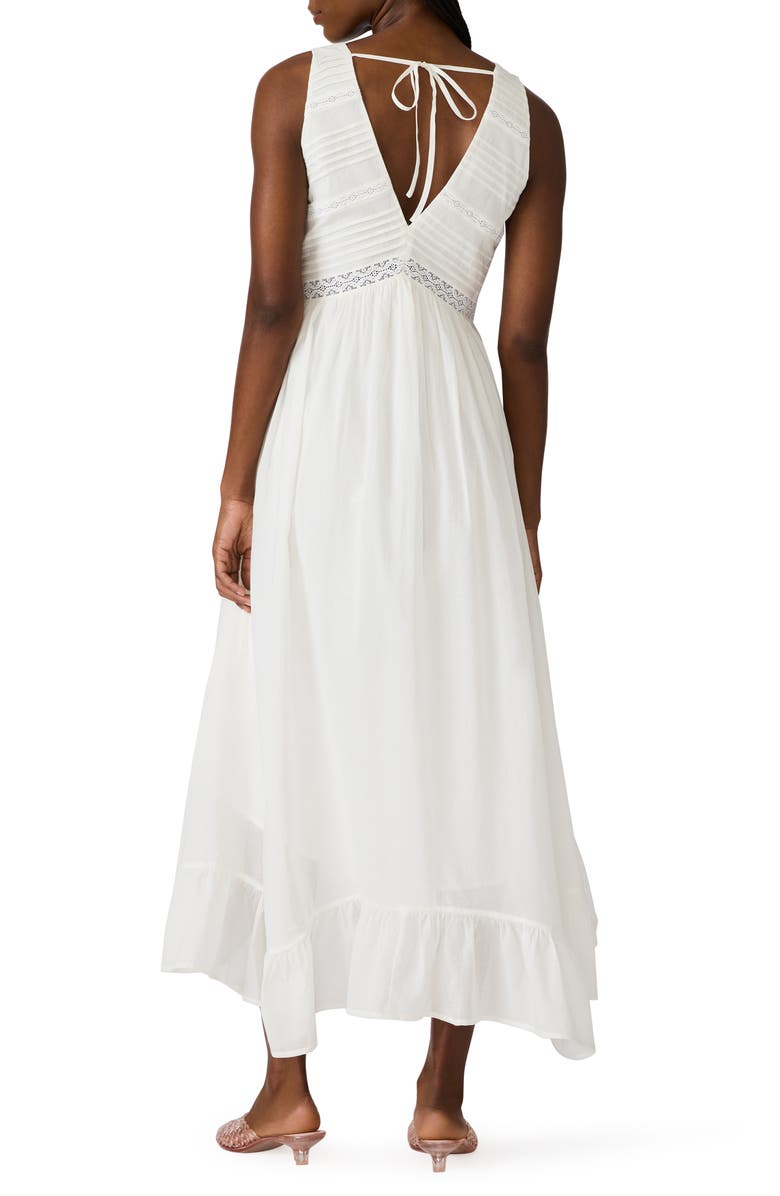 Steve Madden Miah Lace Trim Sleeveless High-Low Maxi Dress, Alternate, color, Antique