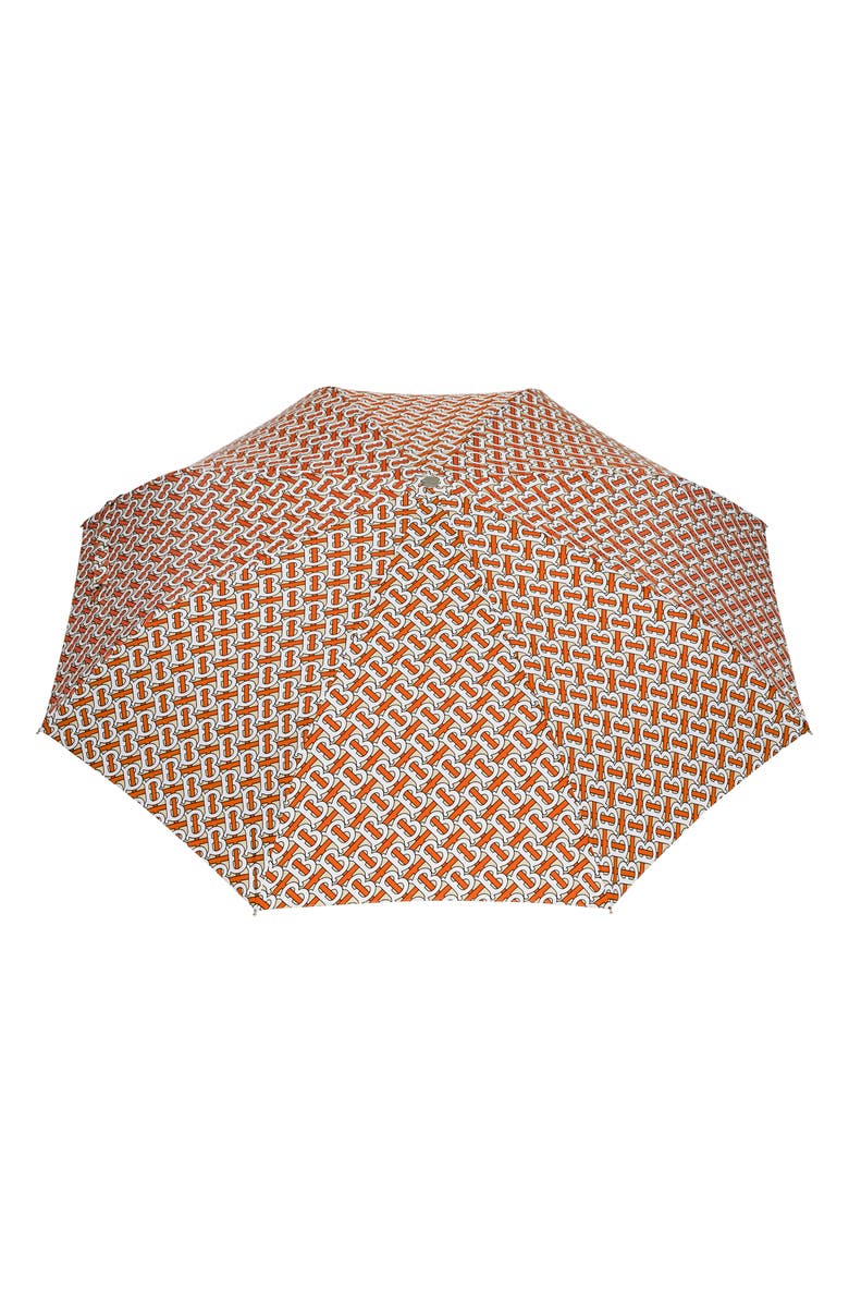 Burberry Trafalgar TB Monogram Umbrella, Alternate, color,