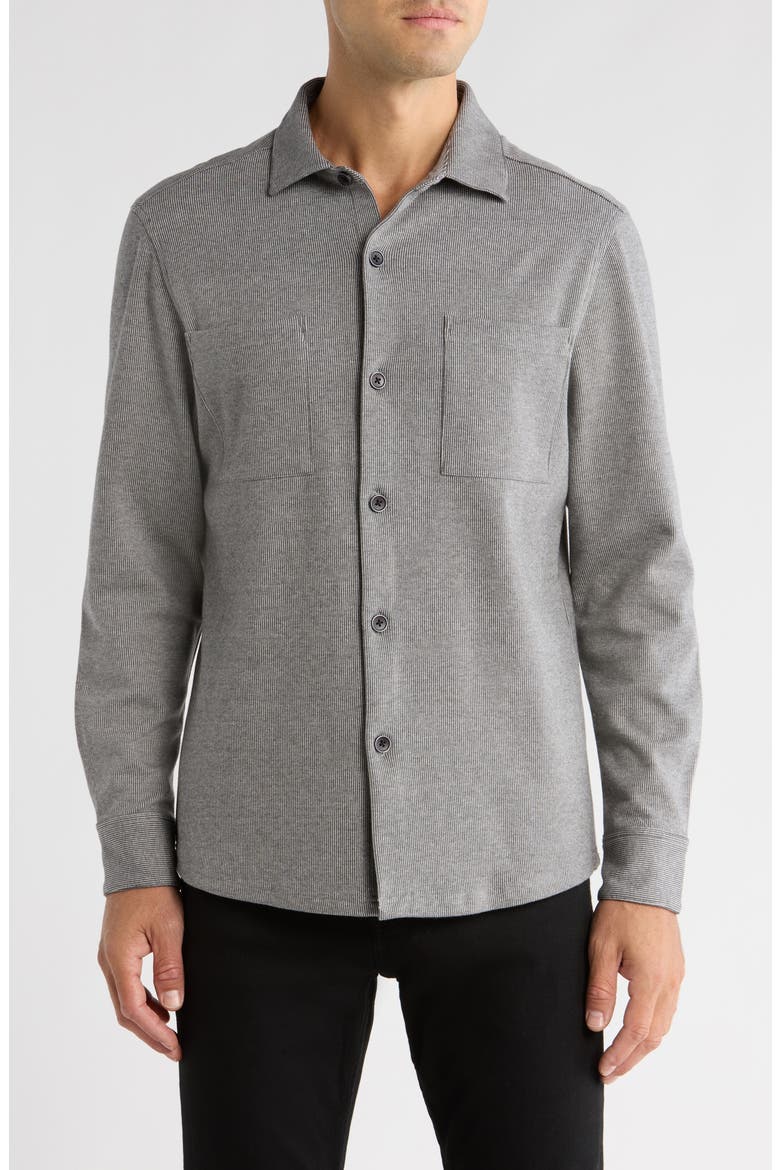 Seybow Button-Up Overshirt, Main, color, GREY
