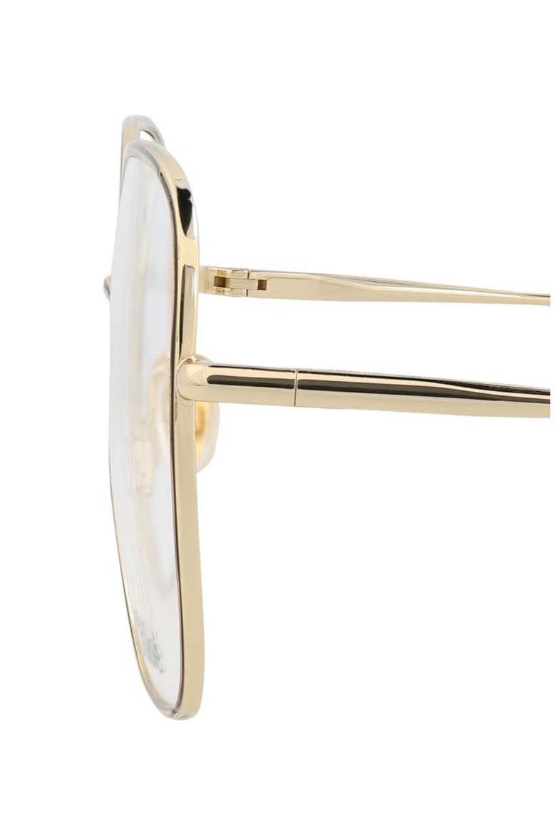 55mm Square Optical Glasses, Alternate, color, LIGHT GOLD TRANSPARENT