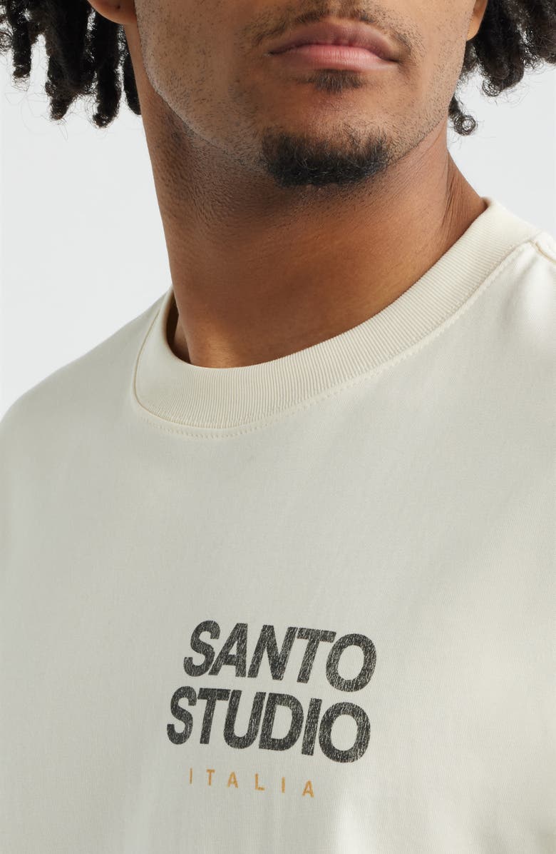 SANTO STUDIO Fear Eats Cotton T-Shirt, Alternate, color, Cream