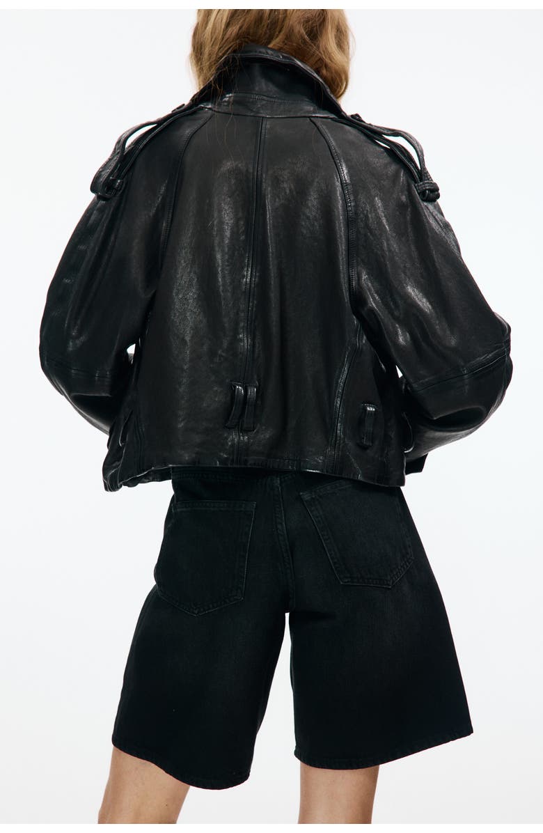 H&M Denim bermuda shorts, Alternate, color, Dark Gray