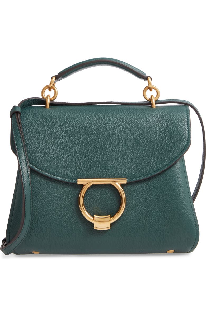 FERRAGAMO Salvatore Ferragamo Small Margot Leather Top Handle Bag, Main, color,