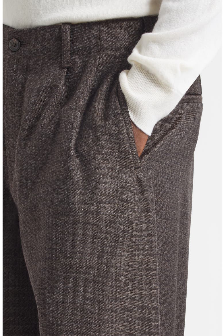 Bridge Plaid Vigin Wool Chinos, Alternate, color, BROWN DUNMORE CHECK