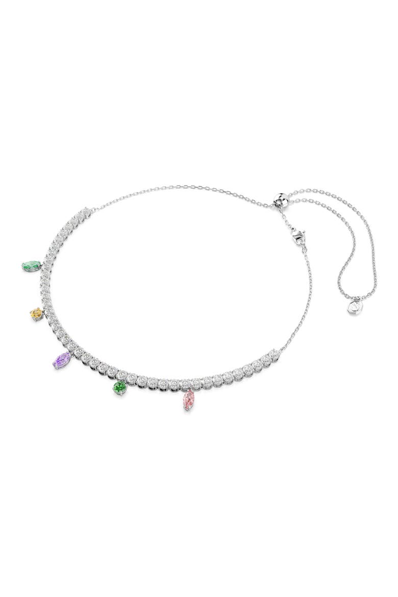 x Ariana Grande Multicolor Crystal Charm Necklace, Alternate, color, SILVER/ MULTI