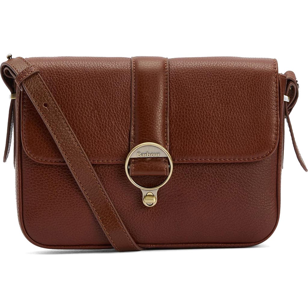 Barbour Rosa Leather Crossbody Bag In Brown
