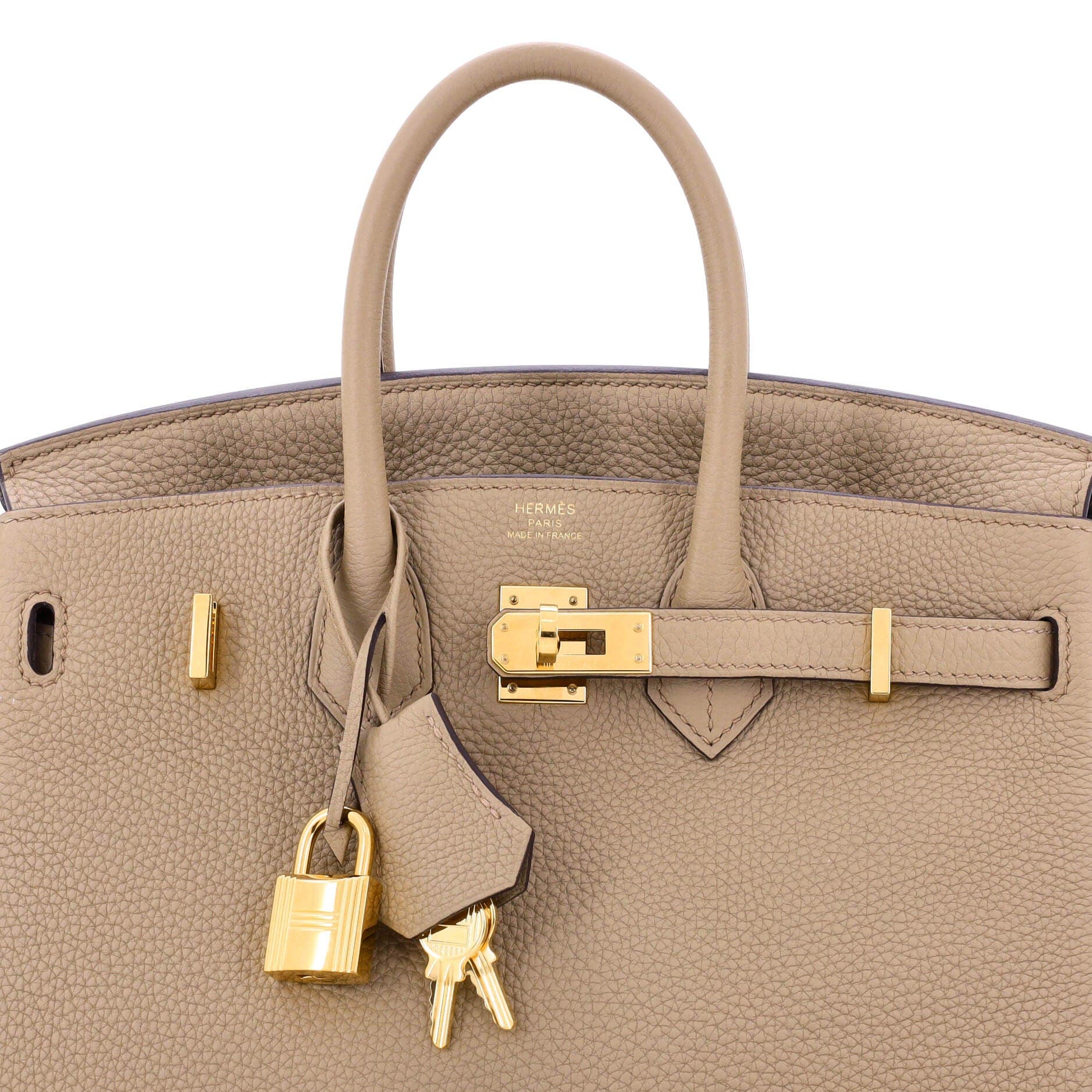 Pre-Owned Hermes Birkin Handbag Brown Togo with Gold Hardware 25, Alternate, color, 
