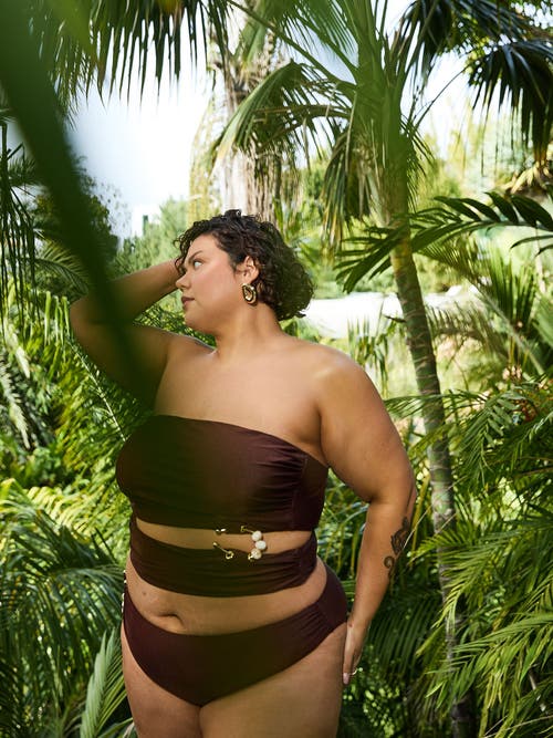 Villa Fresca Amara Bikini Swimsuit Top In Chocolate