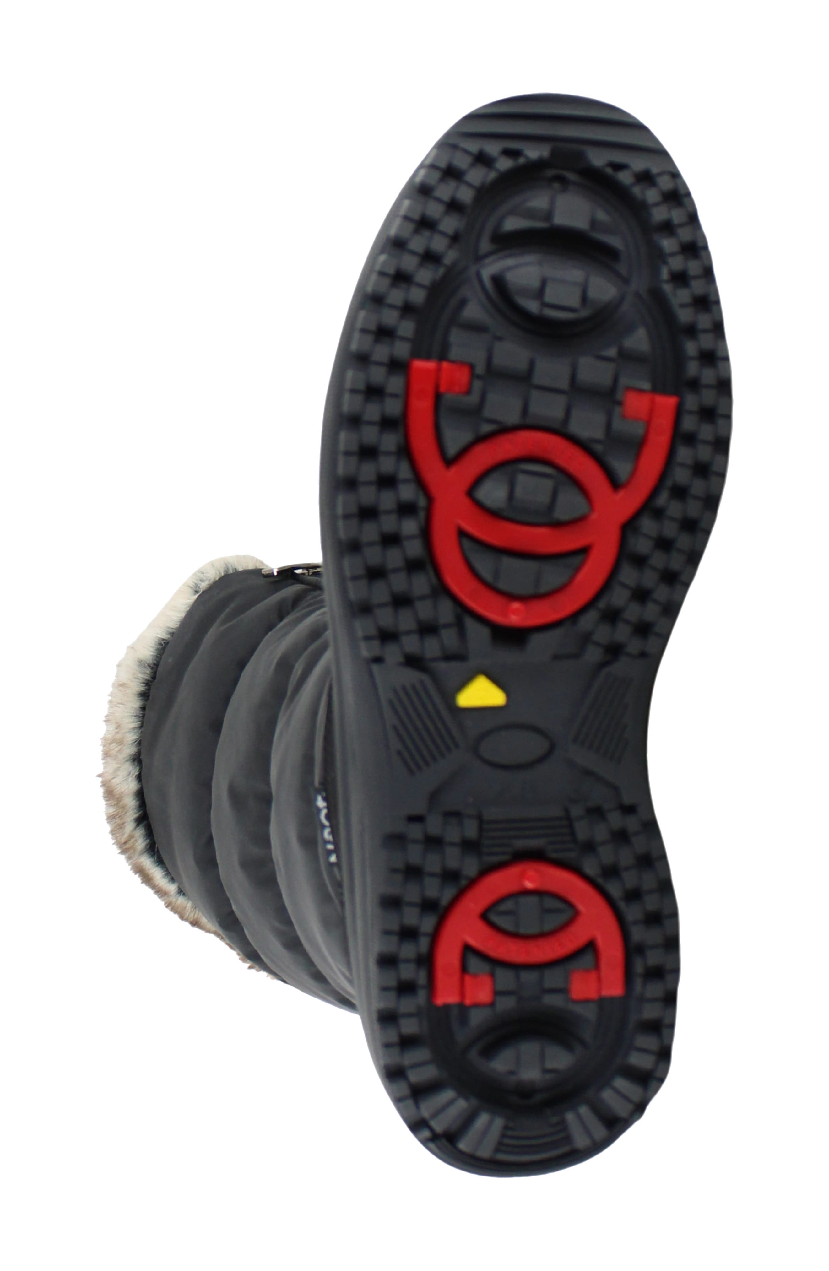 Naot Snow Faux Fur Lined Water Resistant Boot, Alternate, color, Black