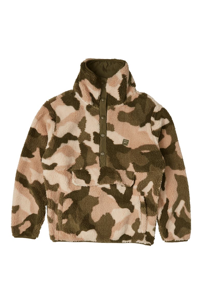 Switchback Faux Shearling Pullover, Alternate, color, ACM