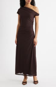 Ever New Paris Asymmetric Mesh Dress