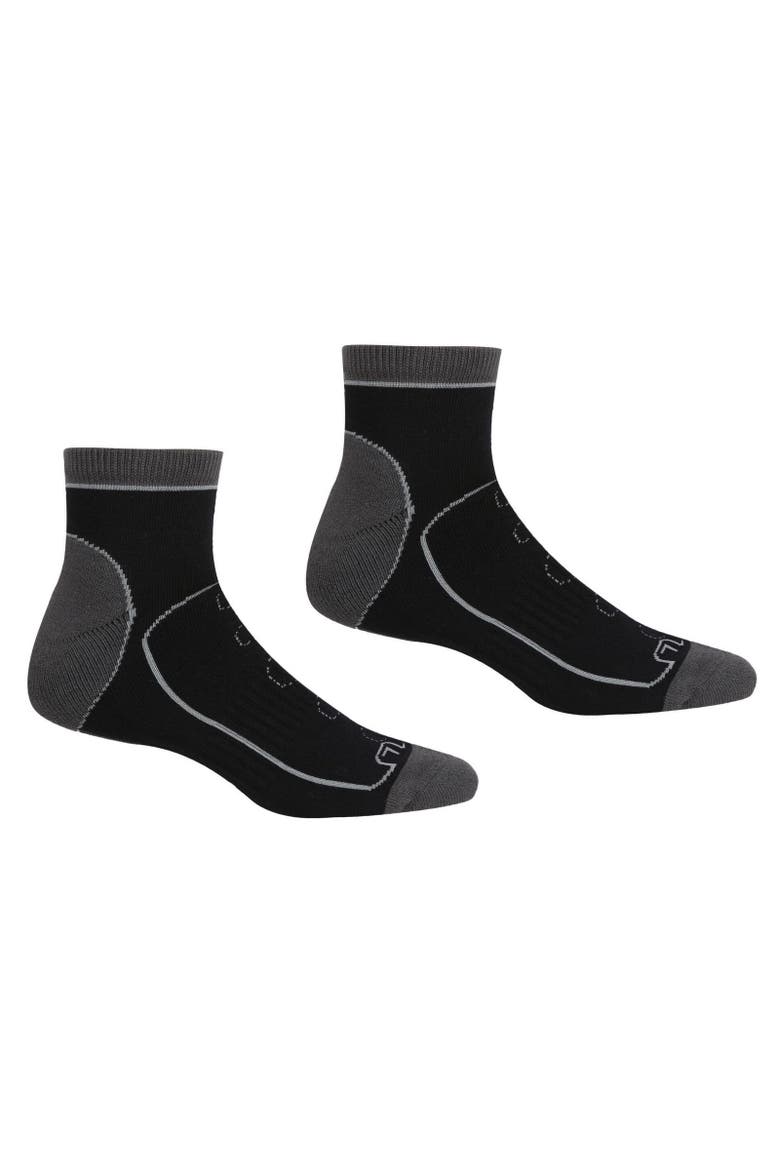 Samaris Trail Ankle Socks, Main, color, Black and Dark Steel