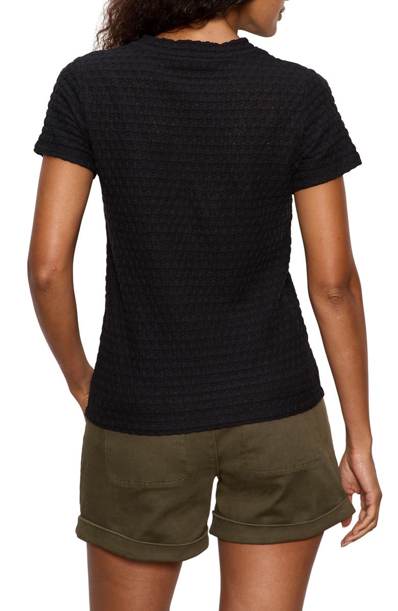 Sanctuary Perfect Puckered Lace T-Shirt, Alternate, color, Black