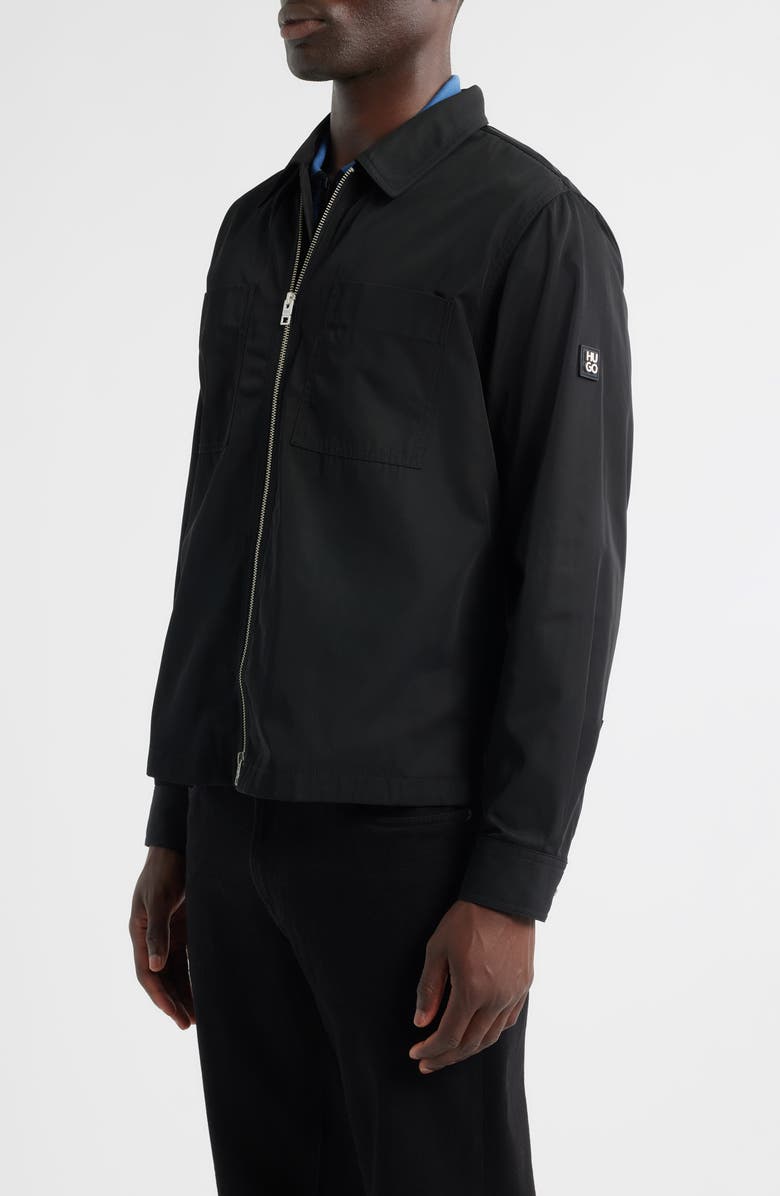 HUGO Evalom Water Repellent Jacket, Alternate, color, Black