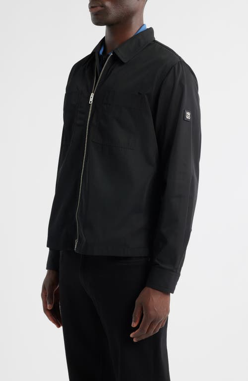 Hugo Boss Hugo Evalom Water Repellent Jacket In Black