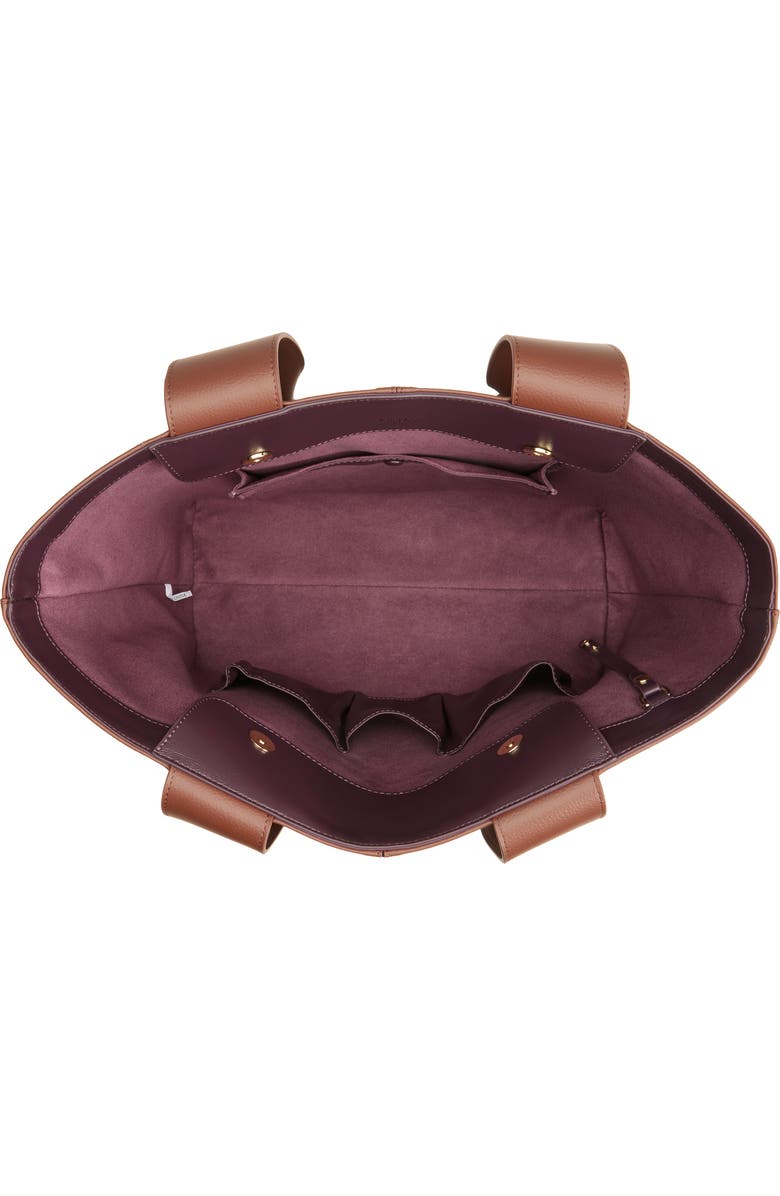 Freja New York Lafayette Faux Leather Tote, Alternate, color, Pecan