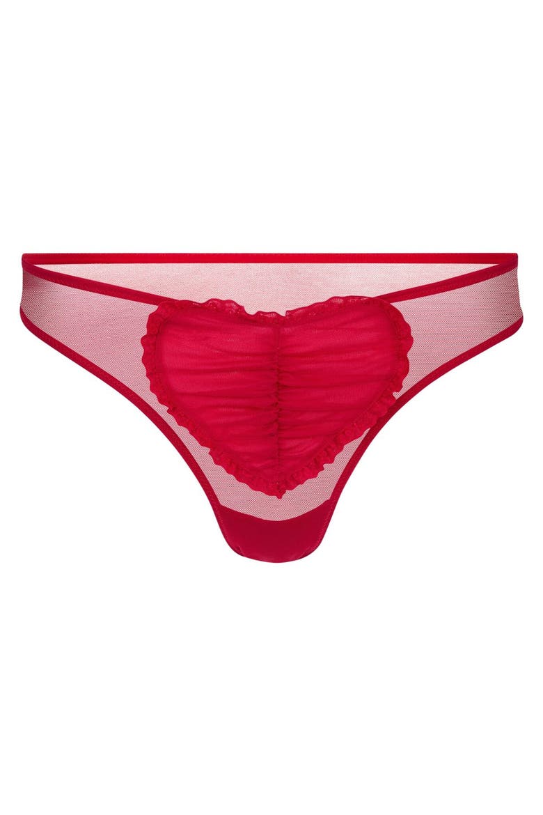 Lovey Tanga Panties, Alternate, color, Dark red