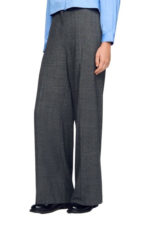 Straight and wide trousers