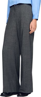 SANDRO Straight and wide trousers