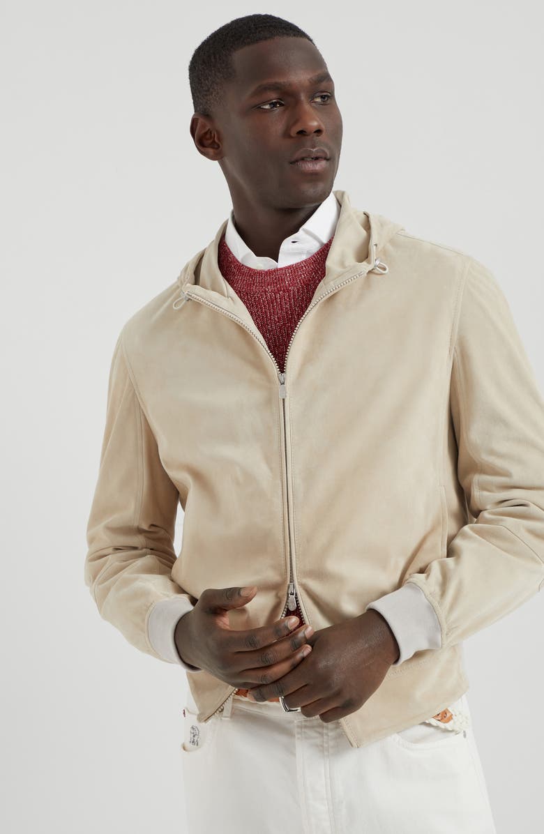 Brunello Cucinelli Sweatshirt with hood and zipper, Alternate, color,