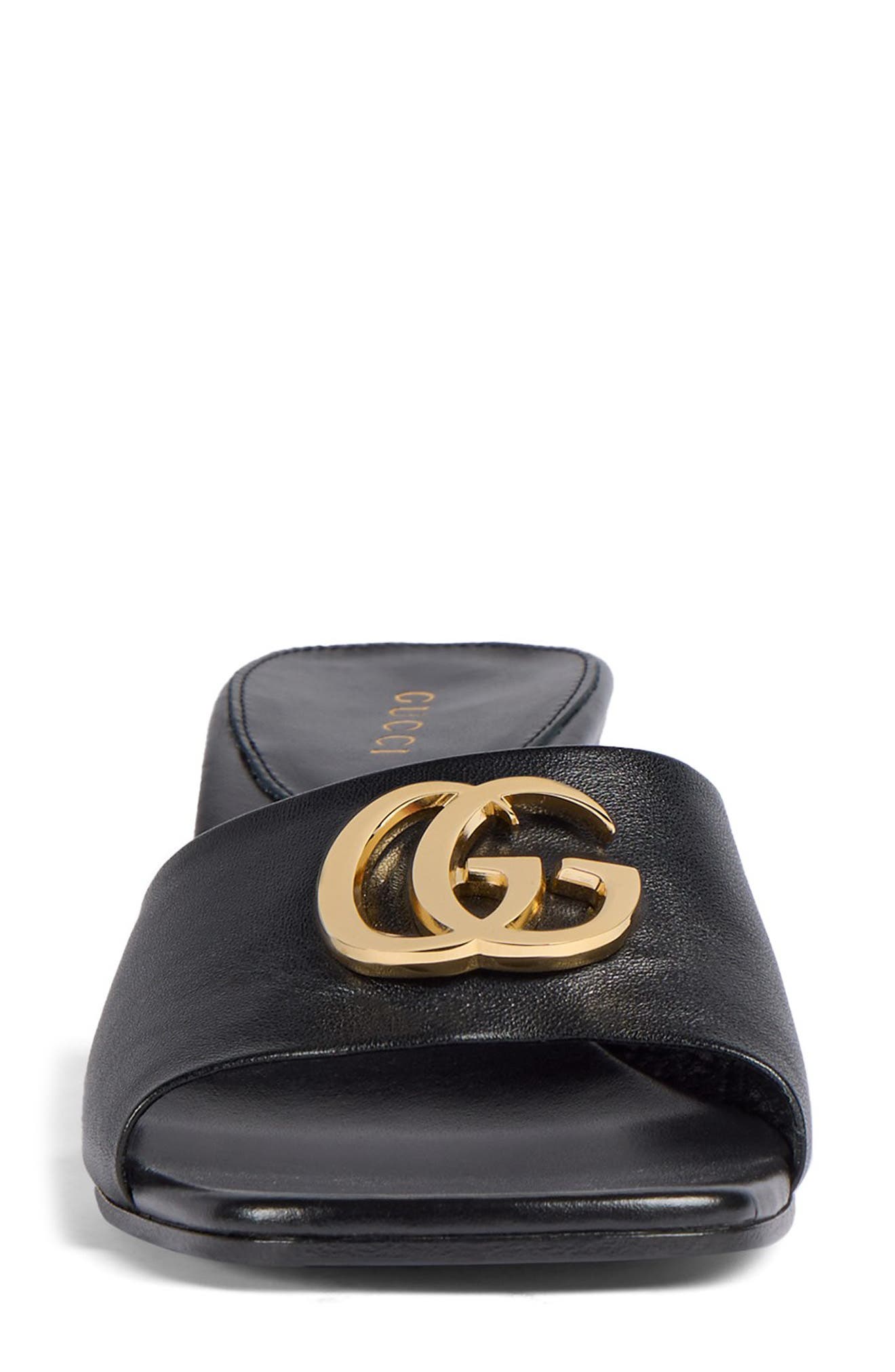 Gucci Interlocking-G Slide Sandal, Alternate, color, Nero