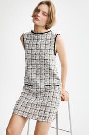 H&M Fringed Bouclé-knit Dress