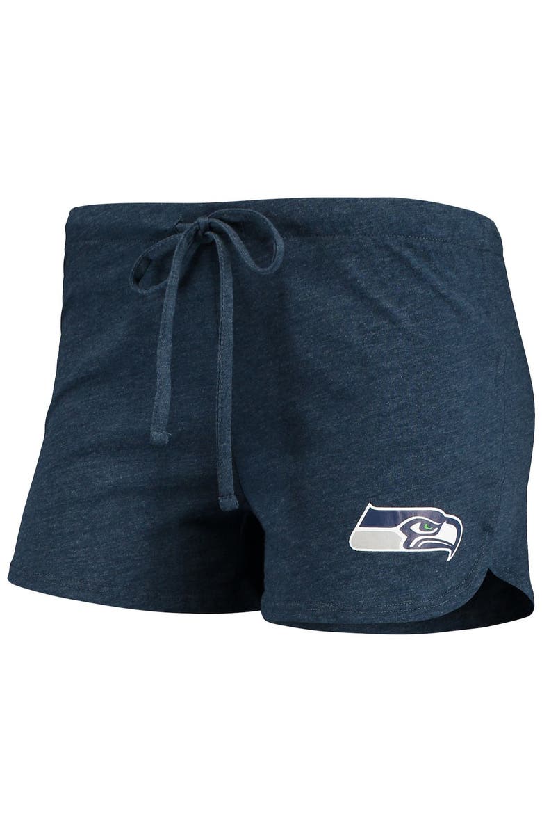 CONCEPTS SPORT Women's Concepts Sport College Navy Seattle Seahawks Meter Knit Long Sleeve Raglan Top & Shorts Sleep Set, Alternate, color, Navy
