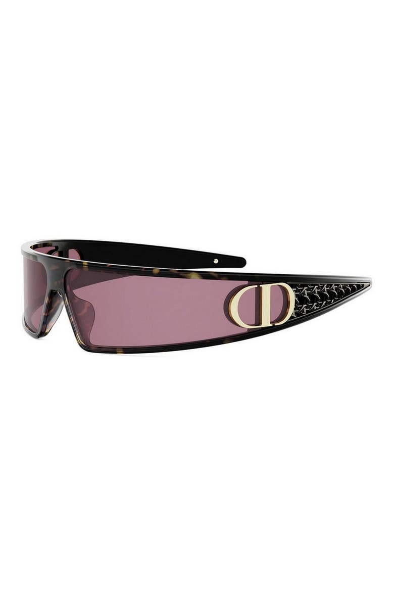 VeryDior M1U 91mm Mask Sunglasses, Alternate, color, DARK HAVANA / BORDEAUX