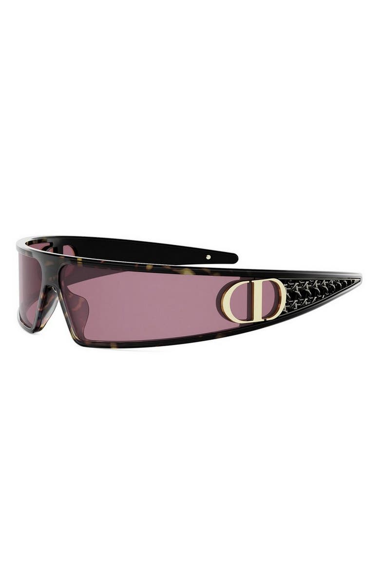 DIOR VeryDior M1U 91mm Mask Sunglasses, Alternate, color, Dark Havana / Bordeaux