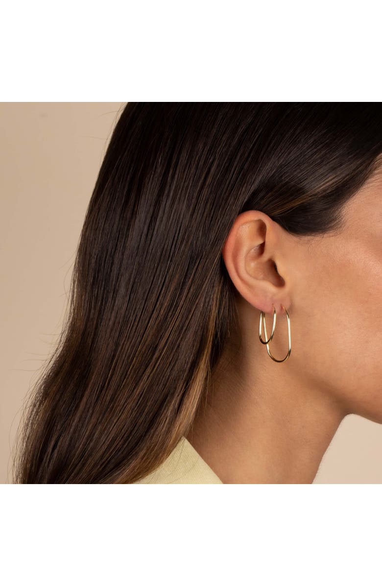 BY ADINA EDEN Solid Endless Oval Shape Hoop Earring 14K, Alternate, color,