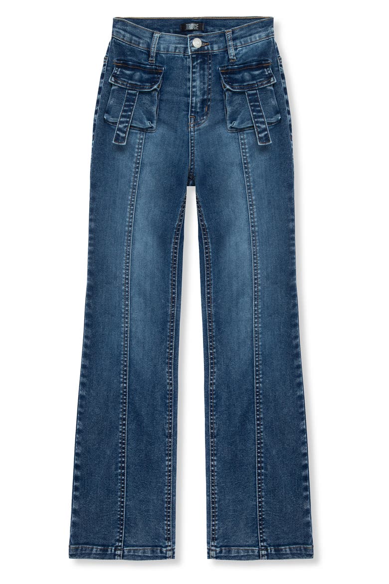 Kids' Seamed Flare Jeans, Main, color, DENIM