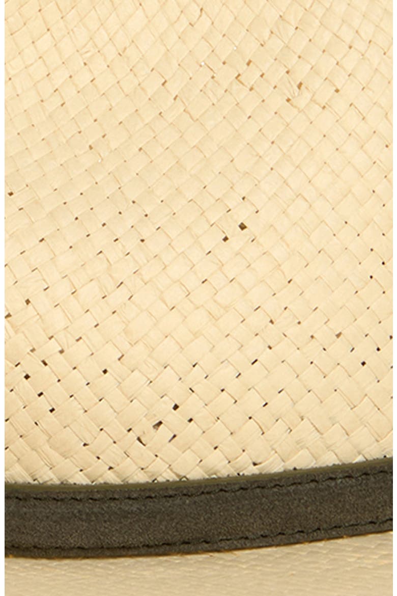 Simone Packable Straw Fedora, Alternate, color, NATURAL / STONE